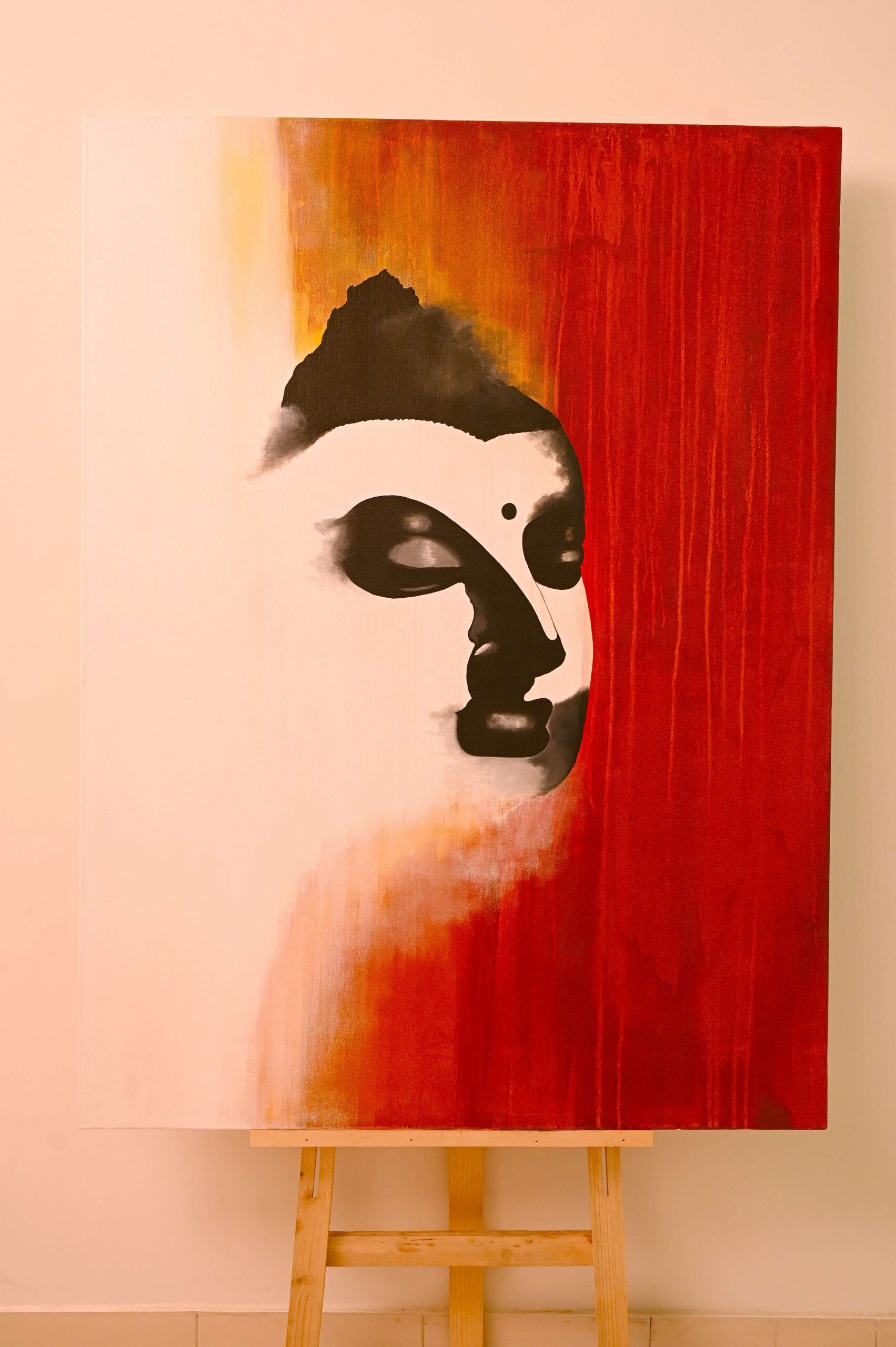 Buddha White & Red Texture